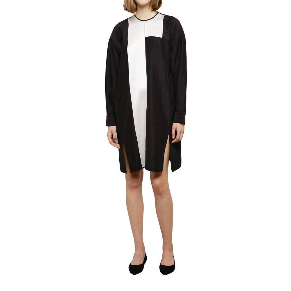 NEW ZERO + MARIA CORNEJO ire colorblock dress in black